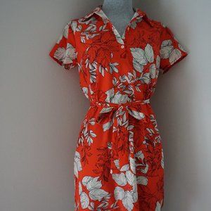 Ann Taylor Short Sleeve Tie Front Dress